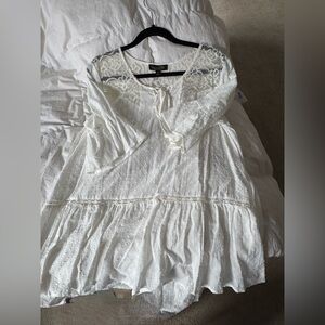 Suzanne Betro White Lace Blouse